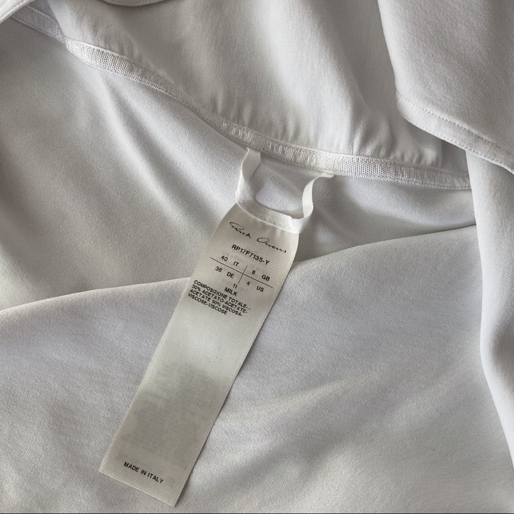 Rick Owens Mainline Draped Milk Tank Top - Picture 5 of 7